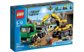 Экскаватор и транспортер Lego City